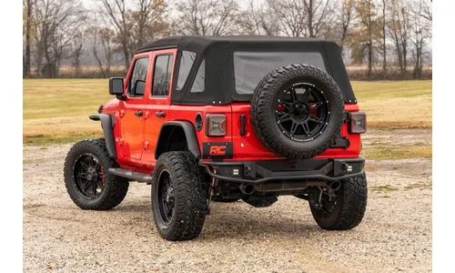 Овальные трубчатые подножки, 4 двери, чёрные, Jeep Wrangler JL, Rough Country — фото 4