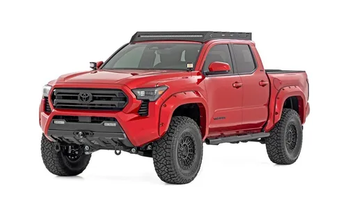 Овальные трубчатые подножки, кабина Double Cab, чёрные, Toyota Tacoma IV, Rough Country — фото 2