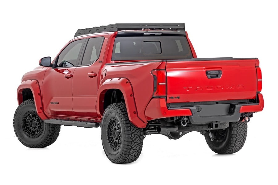 Овальные трубчатые подножки, кабина Double Cab, чёрные, Toyota Tacoma IV, Rough Country — фото 3