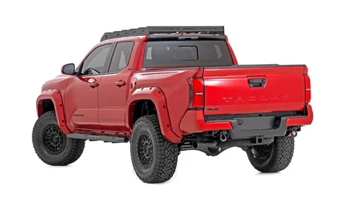 Овальные трубчатые подножки, кабина Double Cab, чёрные, Toyota Tacoma IV, Rough Country — фото 3