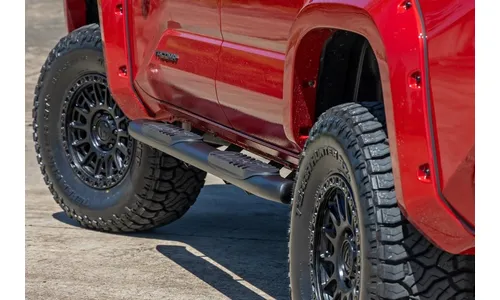 Овальные трубчатые подножки, кабина Double Cab, чёрные, Toyota Tacoma IV, Rough Country — фото 7