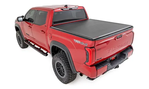 Мягкая сворачиваемая крышка грузовой платформы, грузовая платформа 1 701,8 мм (5 футов 7 дюймов), Toyota Tundra III, Rough Country — фото 2