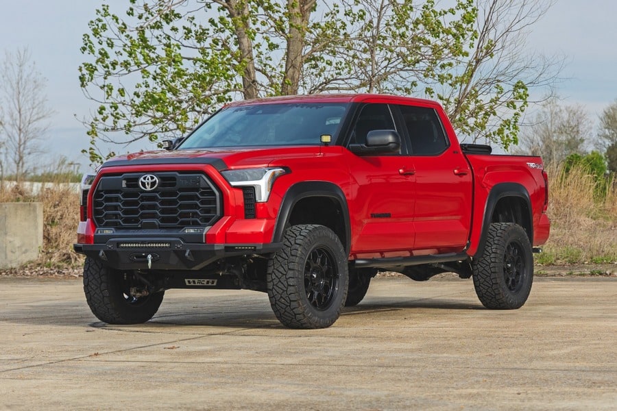 Трубчатые подножки, кабина CrewMax, Toyota Tundra III, Rough Country — фото 7