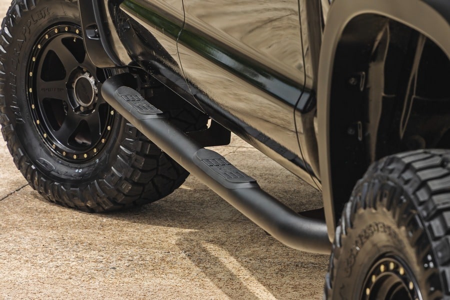 Трубчатые подножки, кабина CrewMax, Toyota Tundra (2007–2021), Rough Country — фото 4