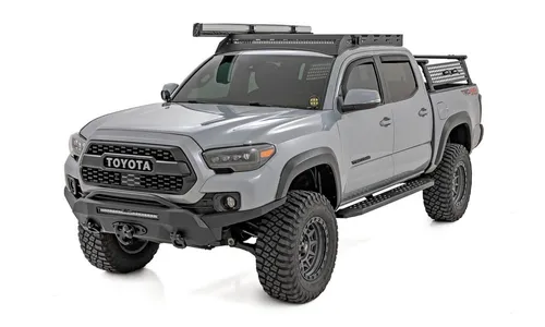 Боковые подножки RPT2, кабина Double Cab, чёрные, Toyota Tacoma III, Rough Country — фото 2