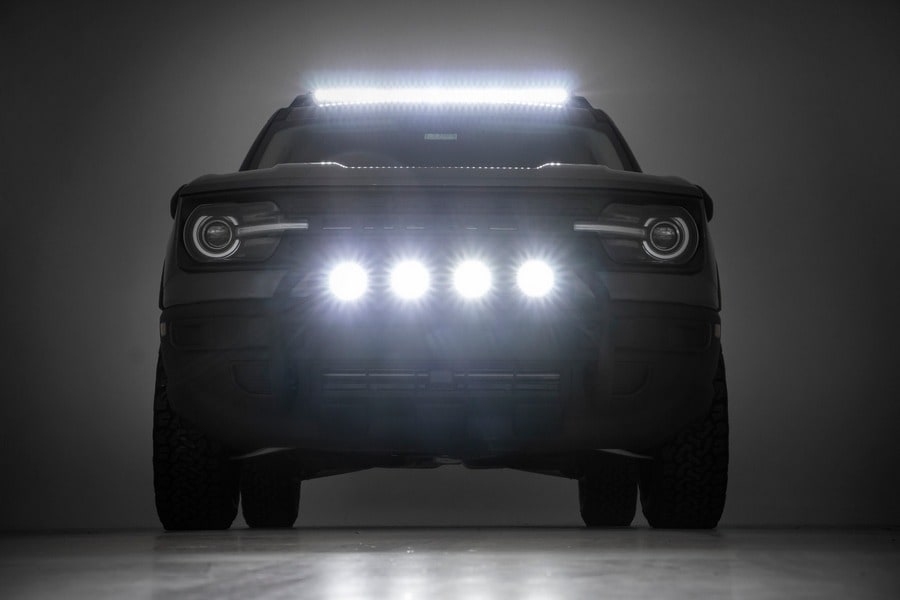 Передняя защитная дуга, свет серии Black, Ford Bronco Sport (2021–2024), Rough Country — фото 6
