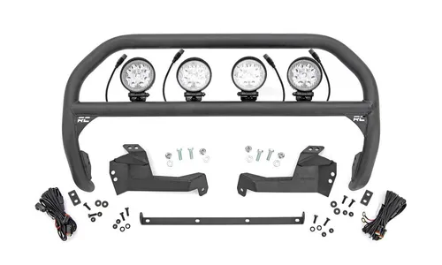 Передняя защитная дуга, круглые LED-фары 101,6 мм (4 дюйма), Ford Bronco Sport (2021–2024), Rough Country — фото 1