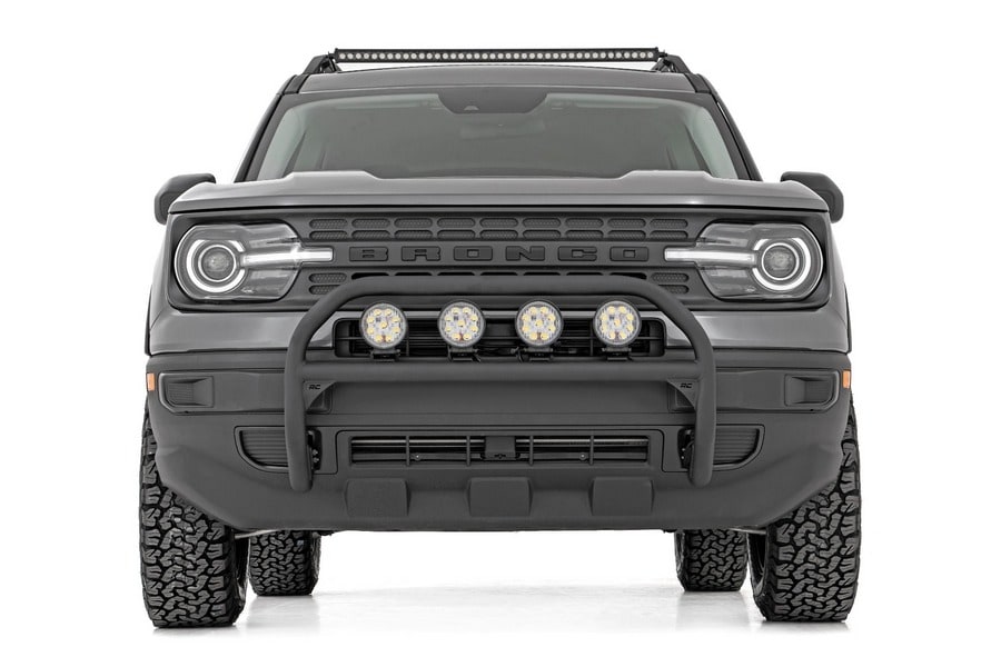 Передняя защитная дуга, круглые LED-фары 101,6 мм (4 дюйма), Ford Bronco Sport (2021–2024), Rough Country — фото 3