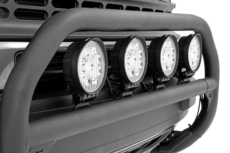 Передняя защитная дуга, круглые LED-фары 101,6 мм (4 дюйма), Ford Bronco Sport (2021–2024), Rough Country — фото 5