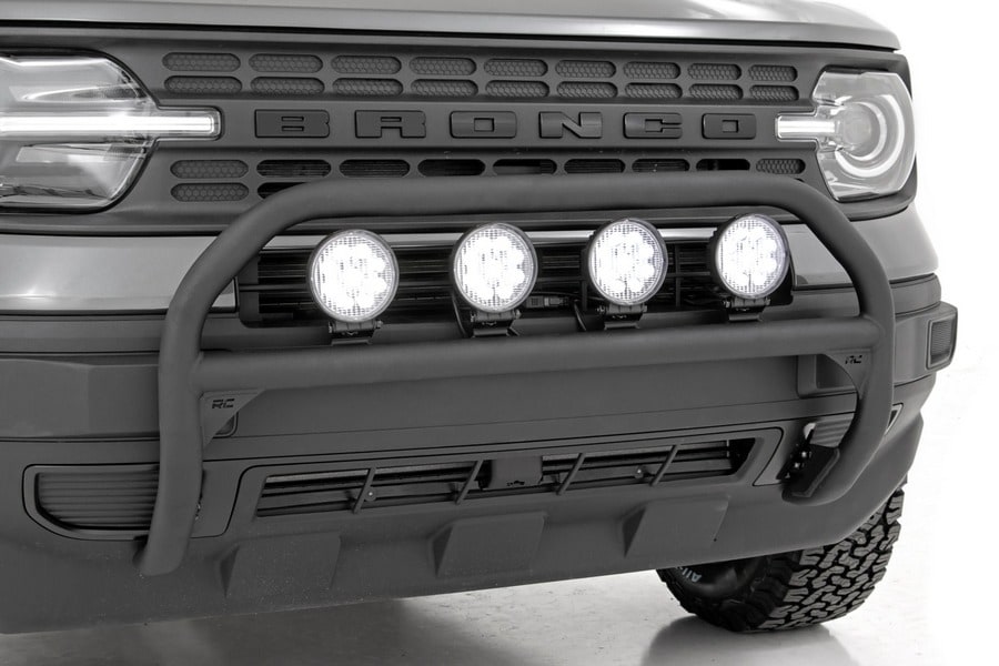 Передняя защитная дуга, круглые LED-фары 101,6 мм (4 дюйма), Ford Bronco Sport (2021–2024), Rough Country — фото 7
