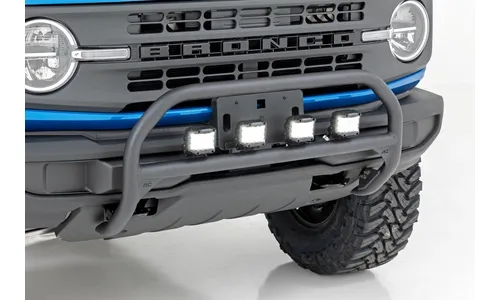 Передняя защитная дуга, свет серии Black с белыми ДХО, Ford Bronco VI, Rough Country — фото 2