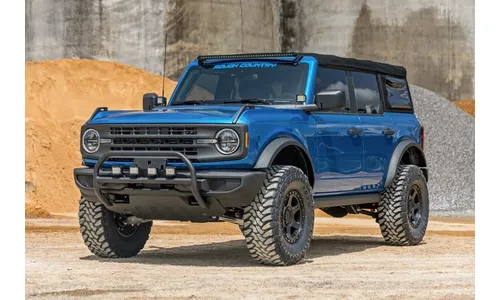 Передняя защитная дуга, свет серии Black с белыми ДХО, Ford Bronco VI, Rough Country — фото 5
