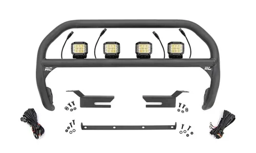Передняя защитная дуга, широкоугольные LED-фары OSRAM 76,2 мм (3 дюйма), Ford Bronco VI, Rough Country — фото 1