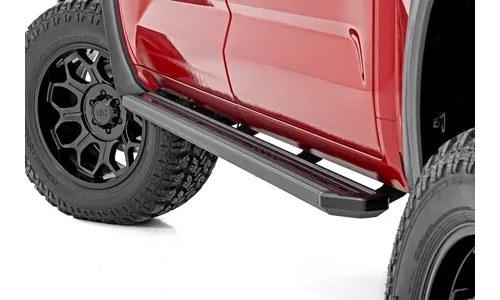 Боковые подножки с многоцветной LED-подсветкой, кабина CrewMax, Toyota Tundra III, Rough Country — фото 2