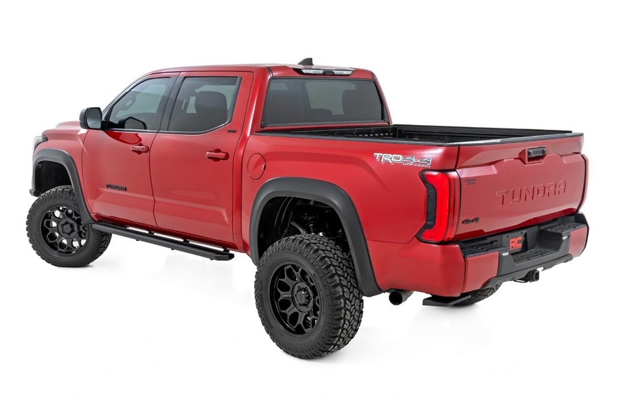 Боковые подножки с многоцветной LED-подсветкой, кабина CrewMax, Toyota Tundra III, Rough Country — фото 5