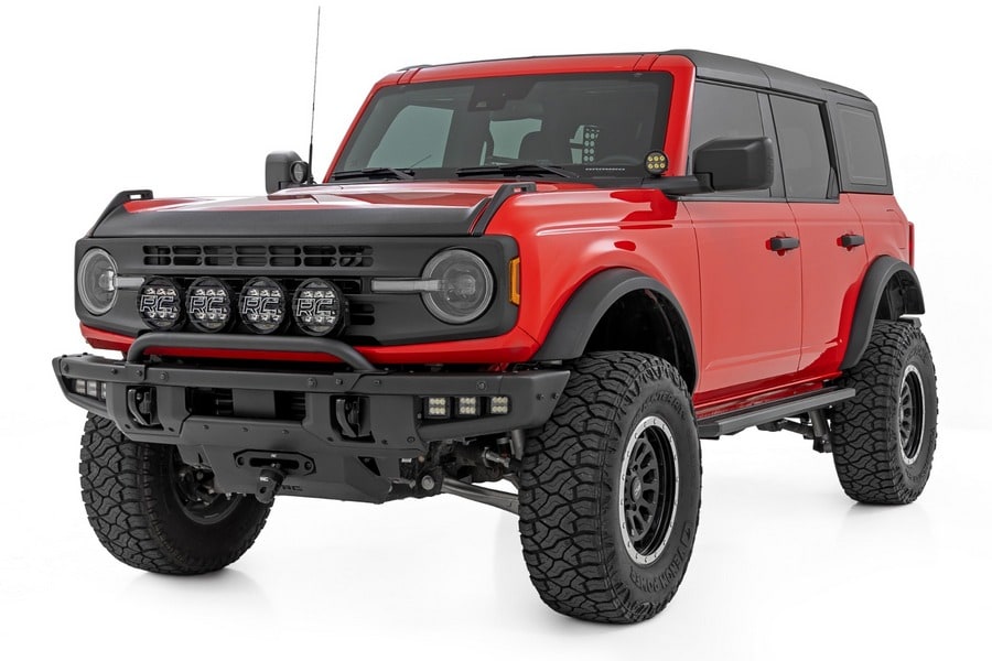 Боковые подножки с многоцветной LED-подсветкой, 4 двери, Ford Bronco VI, Rough Country — фото 3
