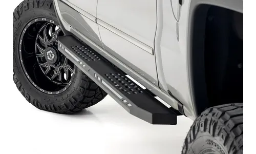Боковые подножки AC2, янтарный и белый свет, кабина Crew Cab, Rough Country — фото 3