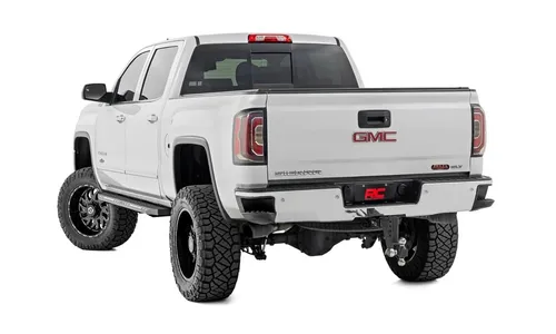 Боковые подножки AC2, янтарный и белый свет, кабина Crew Cab, Rough Country — фото 5
