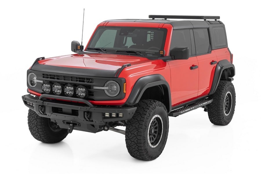 Боковые подножки AC2, янтарный и белый свет, 4 двери, Ford Bronco VI, Rough Country — фото 4