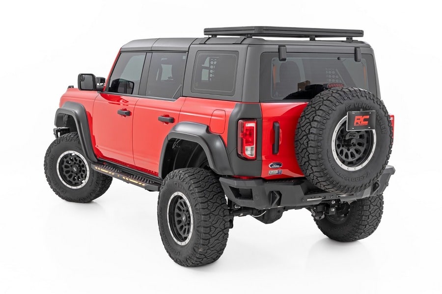 Боковые подножки AC2, янтарный и белый свет, 4 двери, Ford Bronco VI, Rough Country — фото 6