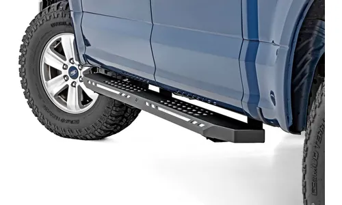 Боковые подножки AC2, янтарный и белый свет, кабина Crew Cab, Rough Country — фото 3
