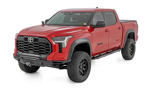 Боковые подножки AC2, янтарный и белый свет, кабина CrewMax, Toyota Tundra III, Rough Country — фото 4