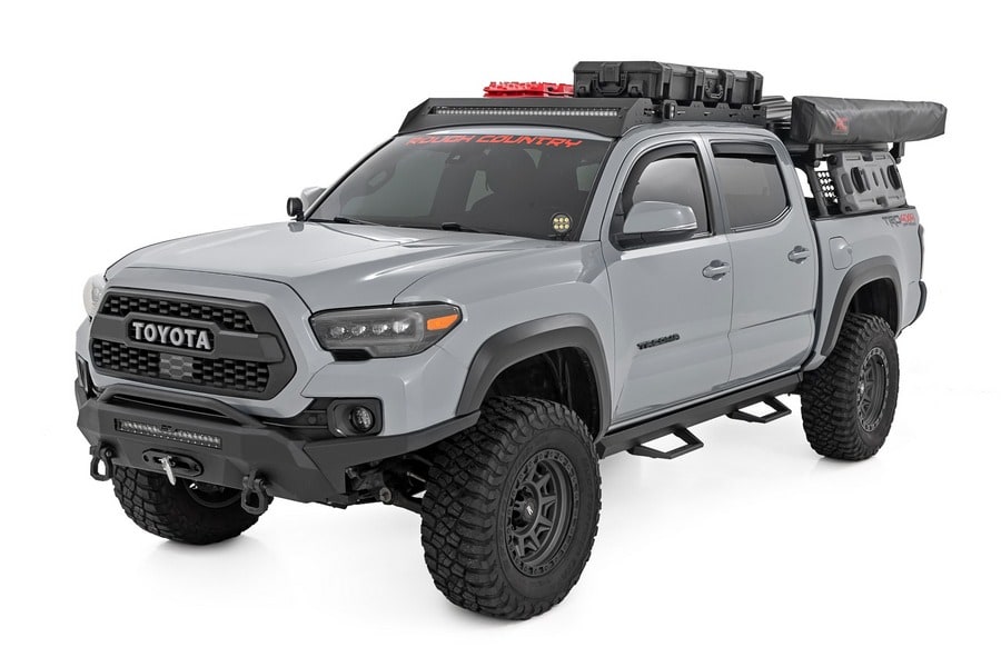 Регулируемые алюминиевые подножки SRL2, кабина Double Cab, Toyota Tacoma (2005–2023), Rough Country — фото 3