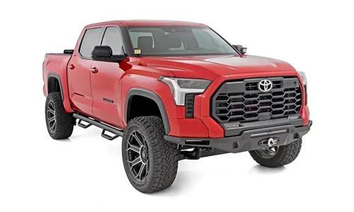Трубчатые подножки, по длине кабины, кабина CrewMax, Toyota Tundra III, Rough Country — фото 2
