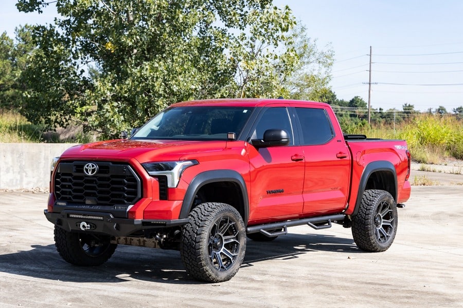 Трубчатые подножки, по длине кабины, кабина CrewMax, Toyota Tundra III, Rough Country — фото 6