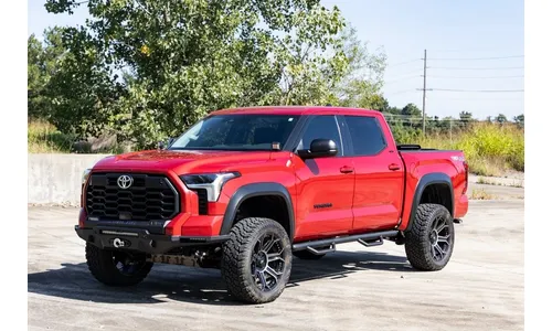 Трубчатые подножки, по длине кабины, кабина CrewMax, Toyota Tundra III, Rough Country — фото 6