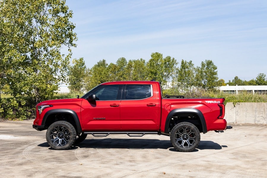 Трубчатые подножки, по длине кабины, кабина CrewMax, Toyota Tundra III, Rough Country — фото 7