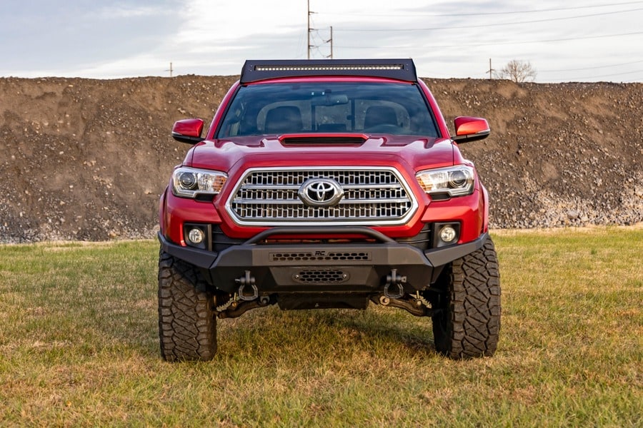 Багажник на крышу, с передним светодиодным светом, Toyota Tacoma (2005–2023), Rough Country — фото 7