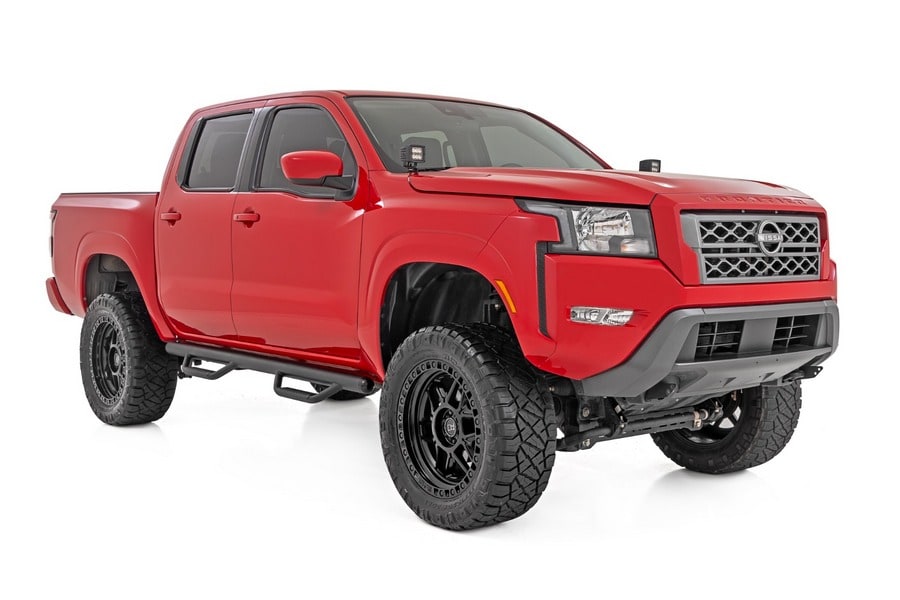 Трубчатые подножки, по длине кабины, кабина Crew Cab, Nissan Frontier (2005–2026), Rough Country — фото 2
