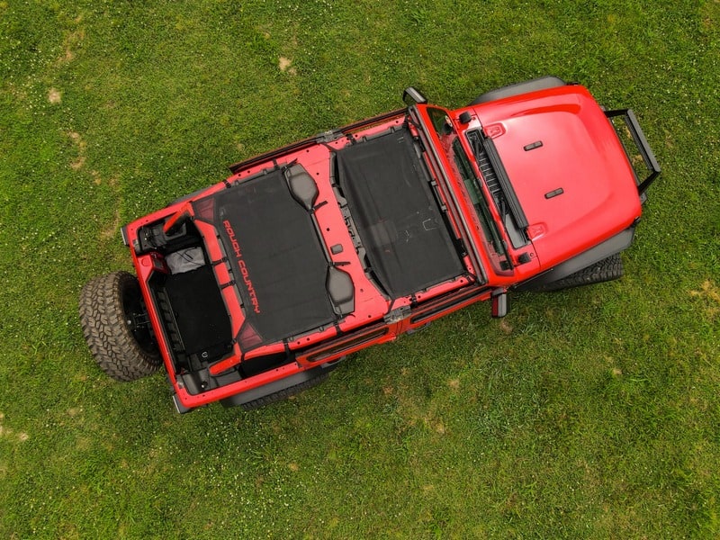 Сетчатый солнцезащитный тент Bikini Top Plus, чёрный цвет, Jeep Wrangler JL, Rough Country — фото 3