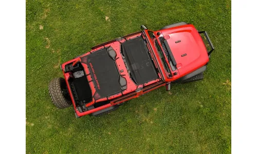 Сетчатый солнцезащитный тент Bikini Top Plus, чёрный цвет, Jeep Wrangler JL, Rough Country — фото 3