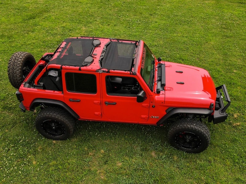 Сетчатый солнцезащитный тент Bikini Top Plus, чёрный цвет, Jeep Wrangler JL, Rough Country — фото 4