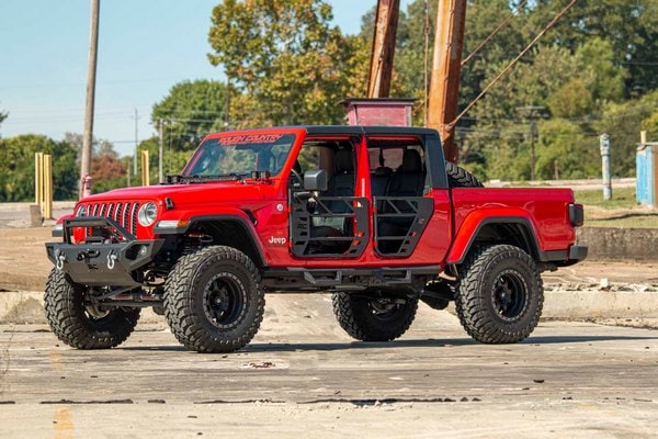 Контурные подножки с пониженными ступенями, Jeep Gladiator JT, Rough Country — фото 3