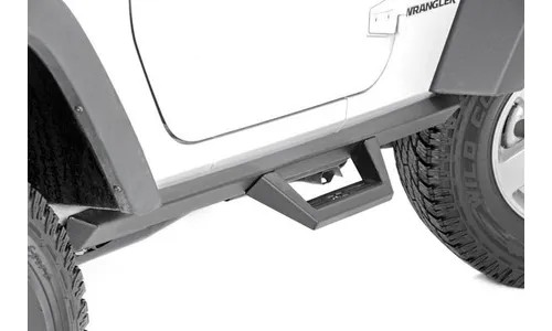 Контурные подножки с пониженными ступенями, 2 двери, Jeep Wrangler JK, Rough Country — фото 1