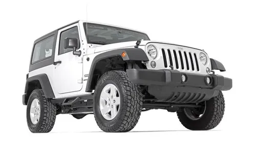 Контурные подножки с пониженными ступенями, 2 двери, Jeep Wrangler JK, Rough Country — фото 4