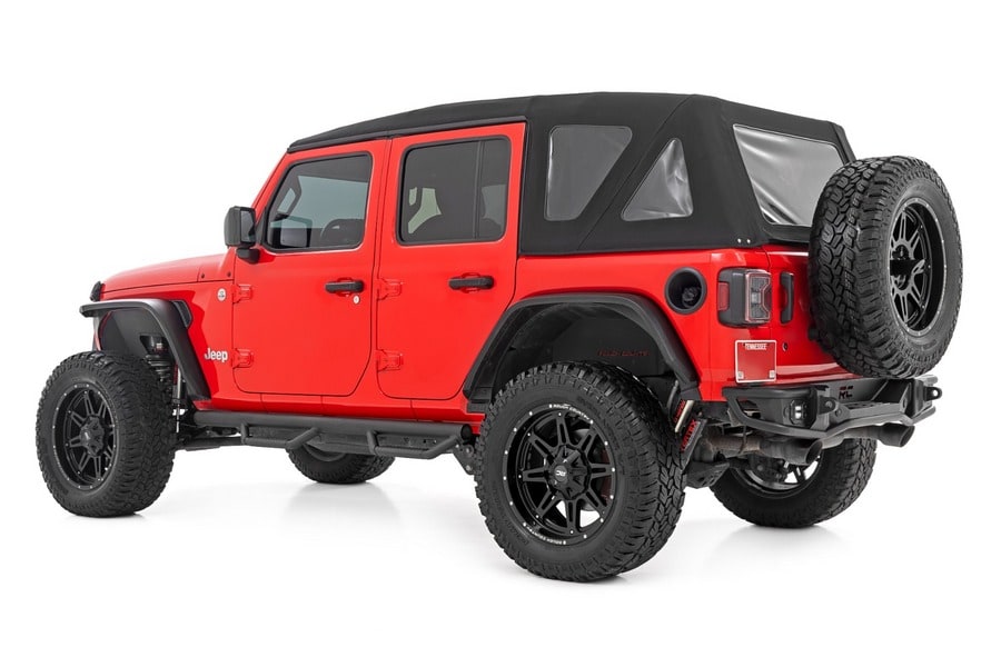 Трубчатые подножки, от арки до арки, 4 двери, Jeep Wrangler JK, Rough Country — фото 2