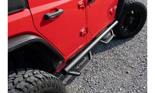 Трубчатые подножки, от арки до арки, 4 двери, Jeep Wrangler JK, Rough Country — фото 6
