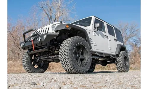 Контурные подножки с пониженными ступенями, 4 двери, Jeep Wrangler JK, Rough Country — фото 7