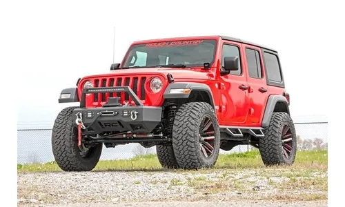 Контурные подножки с пониженными ступенями, 4 двери, Jeep Wrangler JL, Rough Country — фото 3