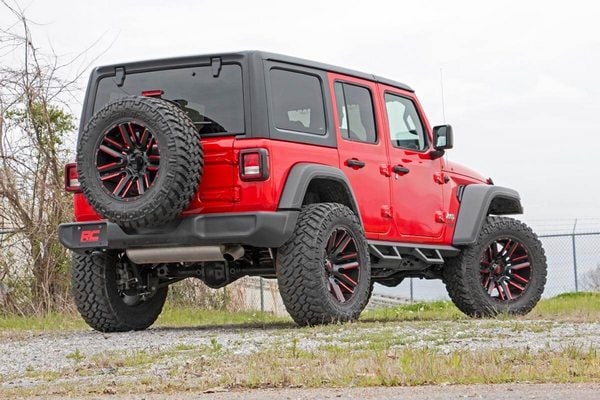 Контурные подножки с пониженными ступенями, 4 двери, Jeep Wrangler JL, Rough Country — фото 5