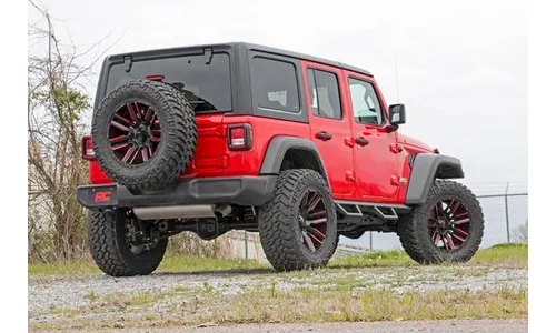 Контурные подножки с пониженными ступенями, 4 двери, Jeep Wrangler JL, Rough Country — фото 5