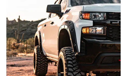 Расширители колёсных арок Defender, цвет GBD Cypress Gray, Chevrolet Silverado 1500 (2019–2026), Rough Country — фото 2