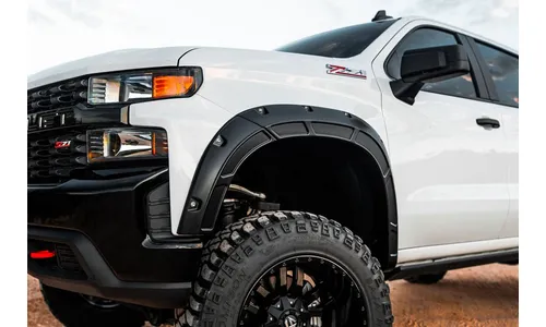 Расширители колёсных арок Defender, цвет GJV Riptide Blue, Chevrolet Silverado 1500 (2019–2026), Rough Country — фото 5