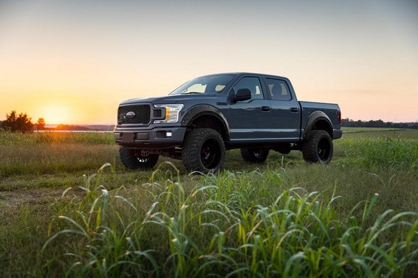 Расширители колёсных арок Defender, цвет UX Ingot Silver Metallic, Ford F-150 (2015–2020), Rough Country — фото 2