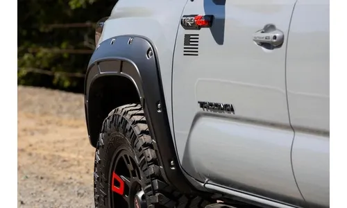 Расширители колёсных арок Defender, цвет 1J9 Celestial Silver Metallic, Toyota Tacoma III, Rough Country — фото 6