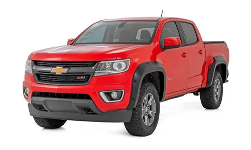 Расширители колёсных арок Pocket, цвет GAZ Summit White, Chevrolet Colorado II, Rough Country — фото 3